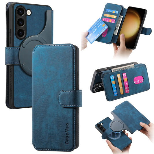2-IN-1 RFID Blocking Magnetic Detachable Wallet Case for Samsung Galaxy S23+